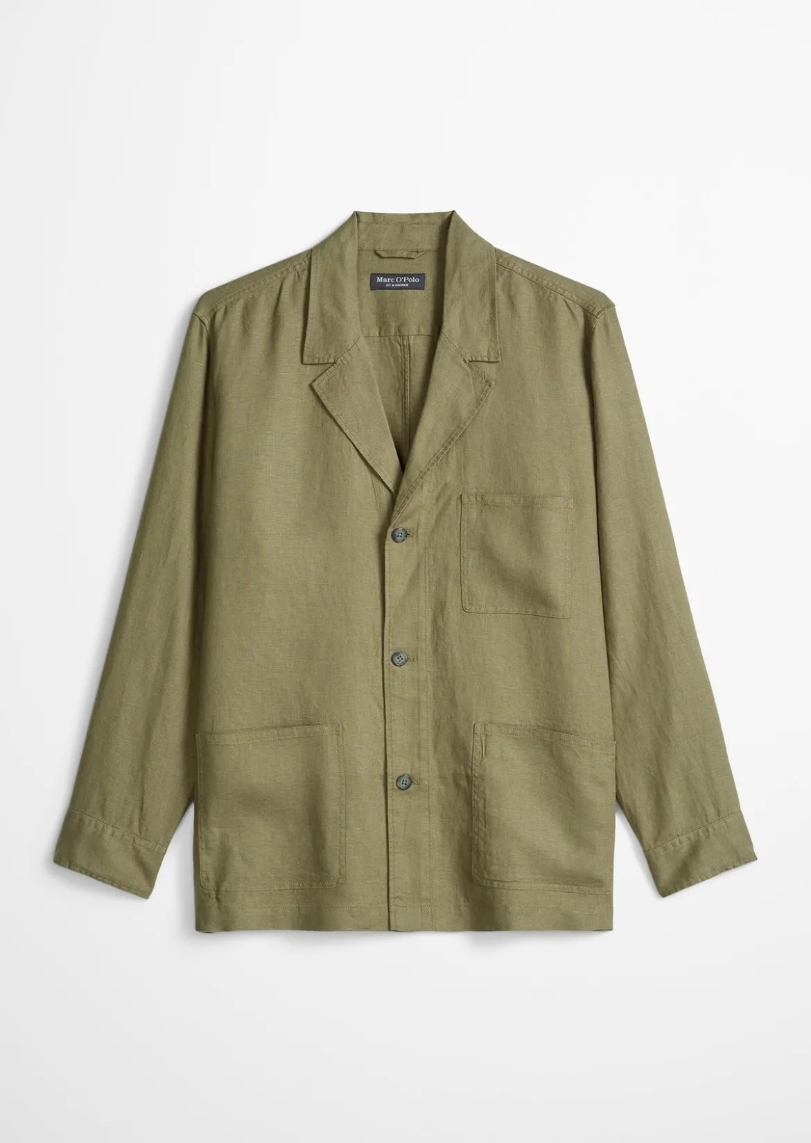 Overshirt im Sakko-Stil aus reinem Leinen