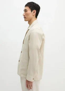Overshirt im Sakko-Stil aus reinem Leinen