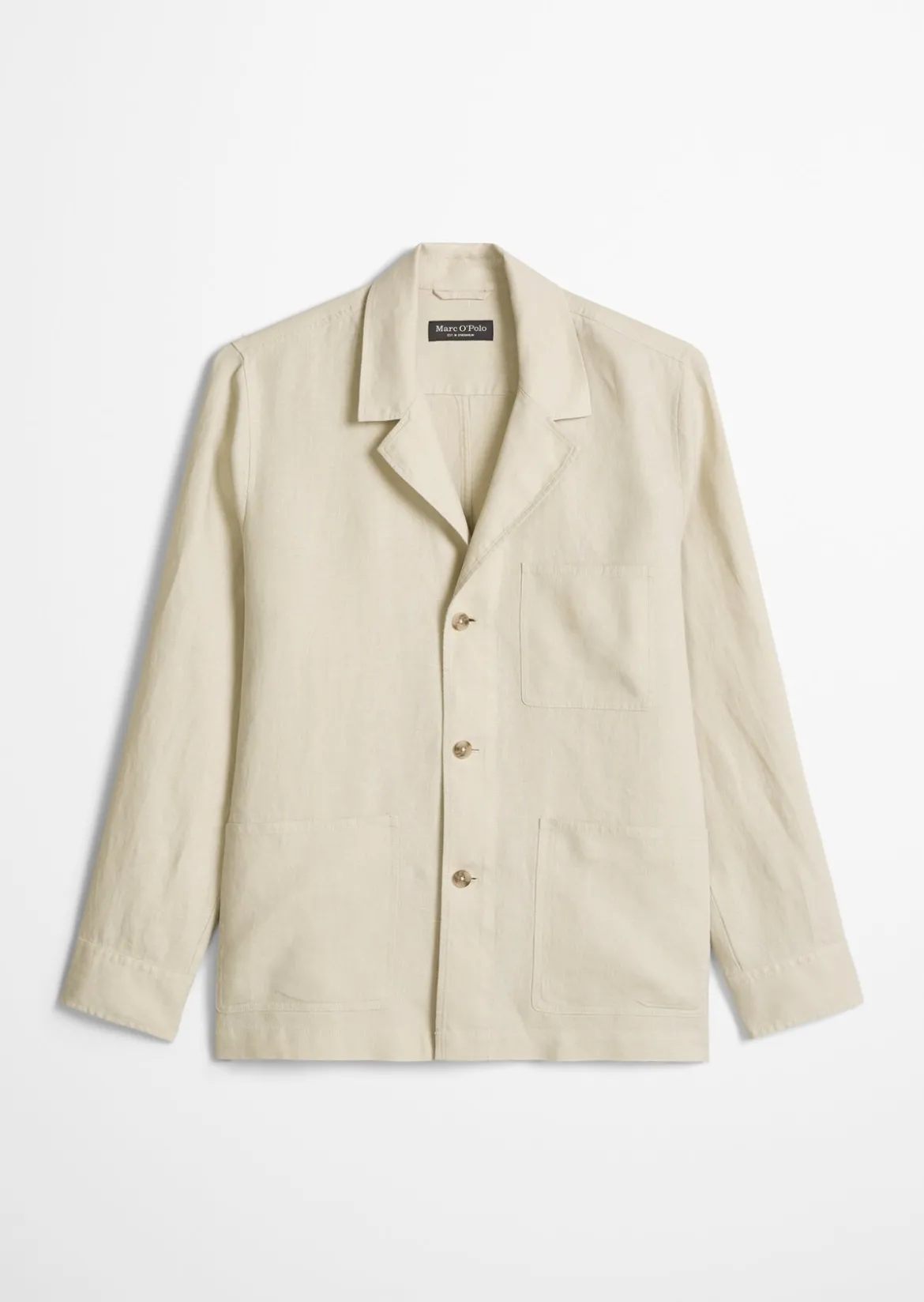 Overshirt im Sakko-Stil aus reinem Leinen