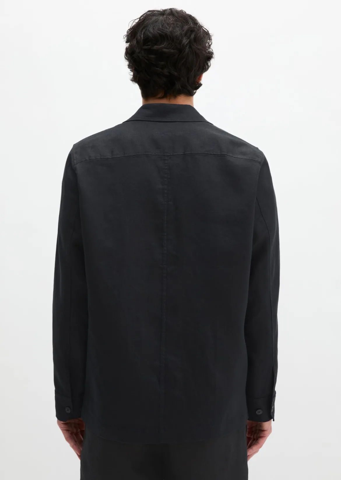 Overshirt im Sakko-Stil aus reinem Leinen
