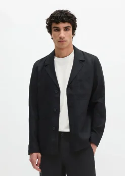 Overshirt im Sakko-Stil aus reinem Leinen