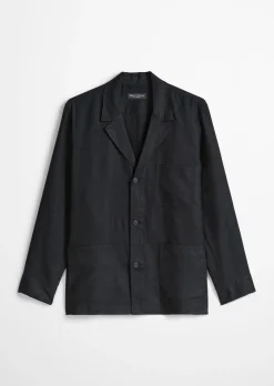 Overshirt im Sakko-Stil aus reinem Leinen