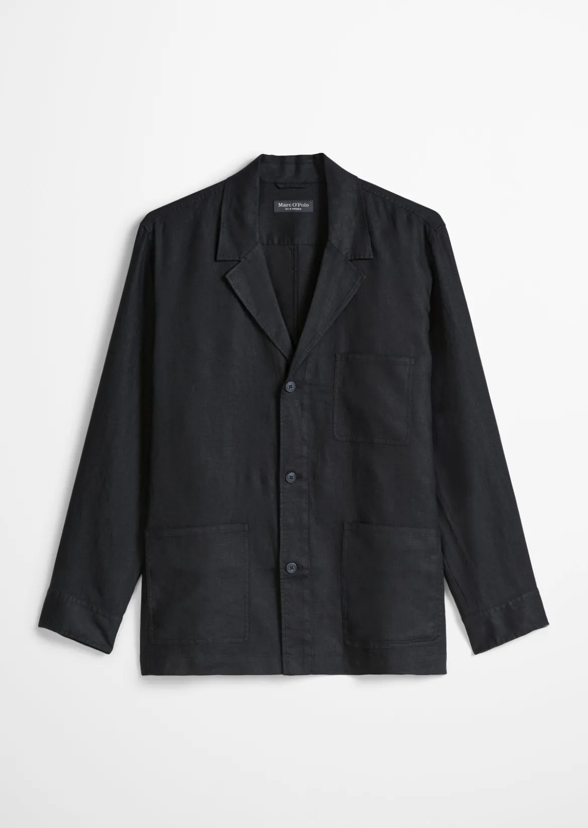 Overshirt im Sakko-Stil aus reinem Leinen