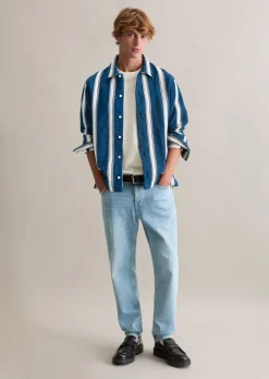 Overshirt mit vertikalen Streifen