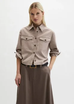 Overshirt oversize aus Brushed Cotton Twill