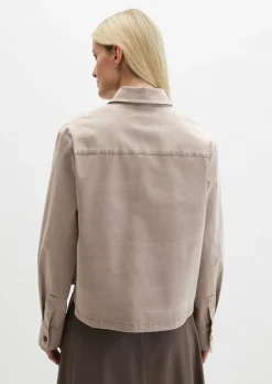 Overshirt oversize aus Brushed Cotton Twill