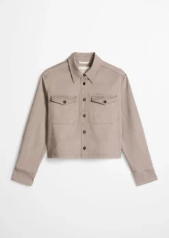 Overshirt oversize aus Brushed Cotton Twill