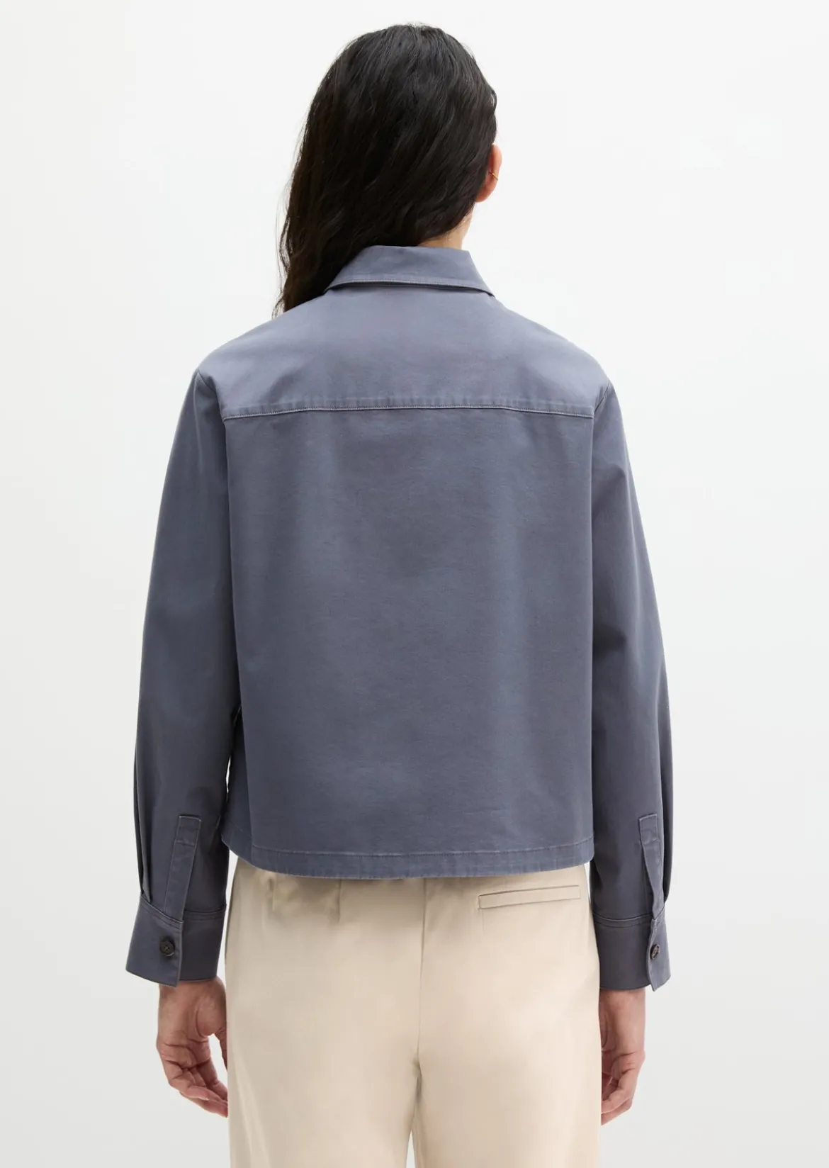 Overshirt oversize aus Brushed Cotton Twill