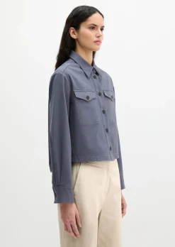 Overshirt oversize aus Brushed Cotton Twill
