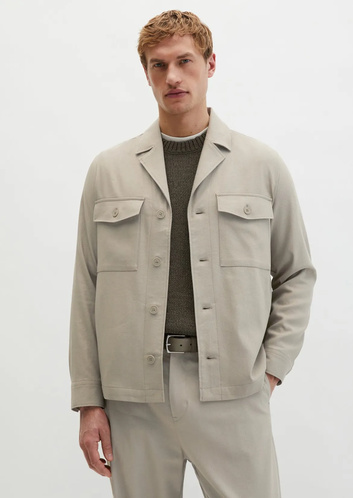Overshirt regular aus weichem Funktionsleinen