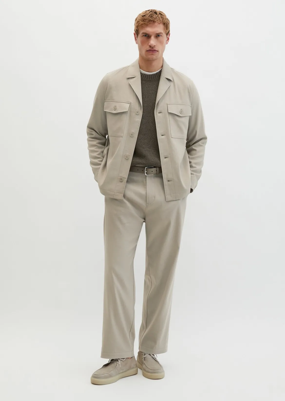 Overshirt regular aus weichem Funktionsleinen