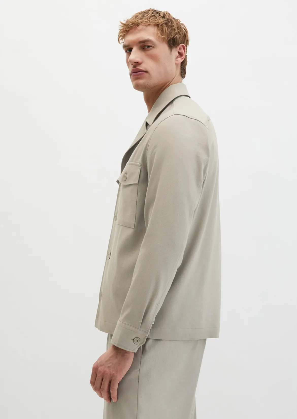 Overshirt regular aus weichem Funktionsleinen