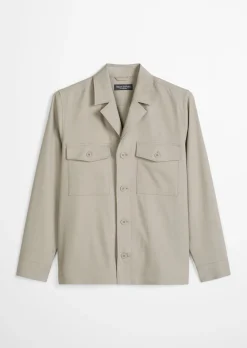 Overshirt regular aus weichem Funktionsleinen