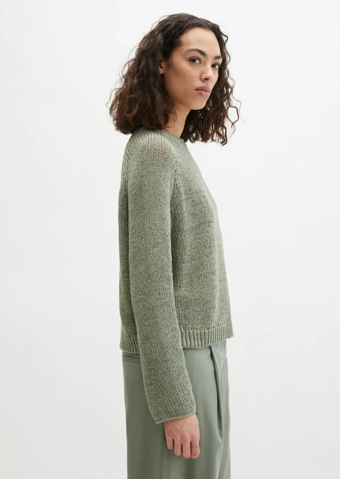 Oversize-Pullover aus Bändchengarn