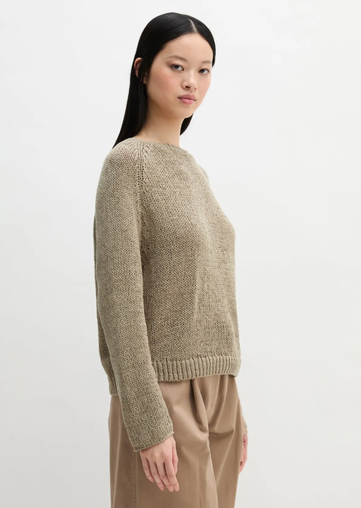 Oversize-Pullover aus Bändchengarn
