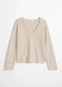 Oversize-Pullover aus Organic Cotton-Leinen-Mix