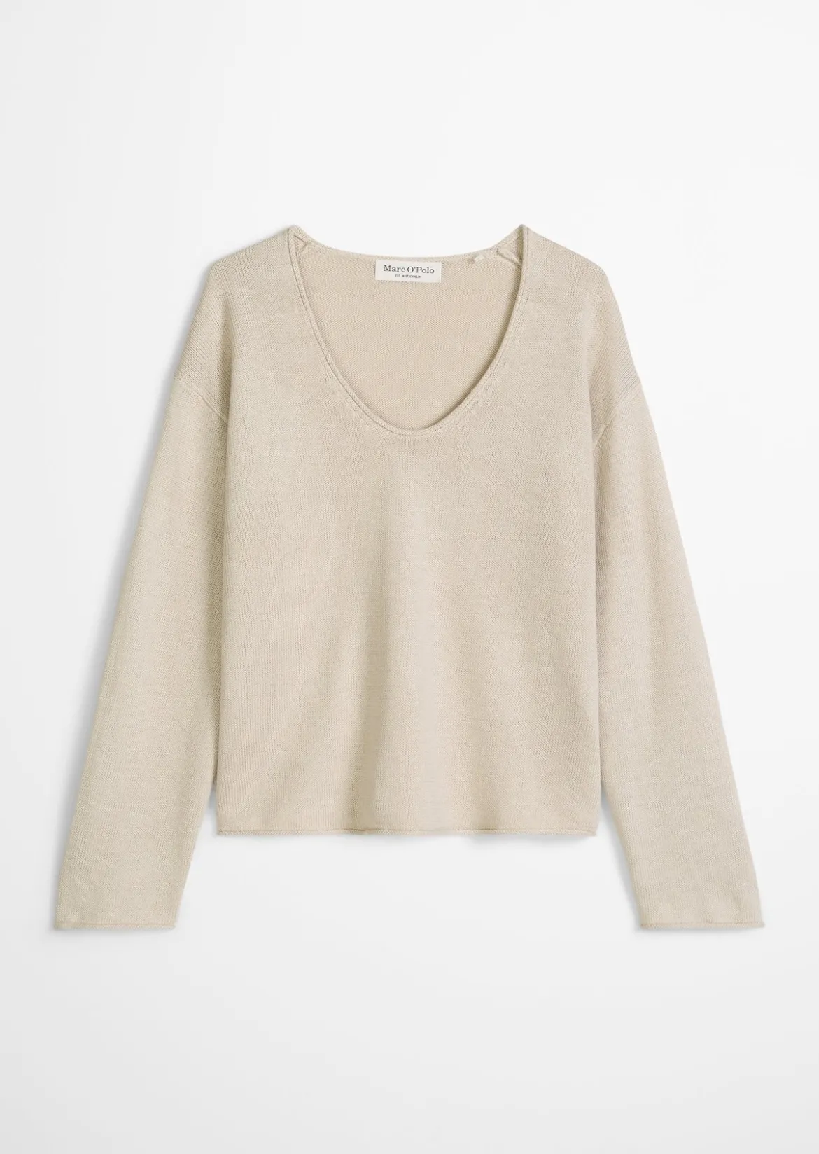 Oversize-Pullover aus Organic Cotton-Leinen-Mix