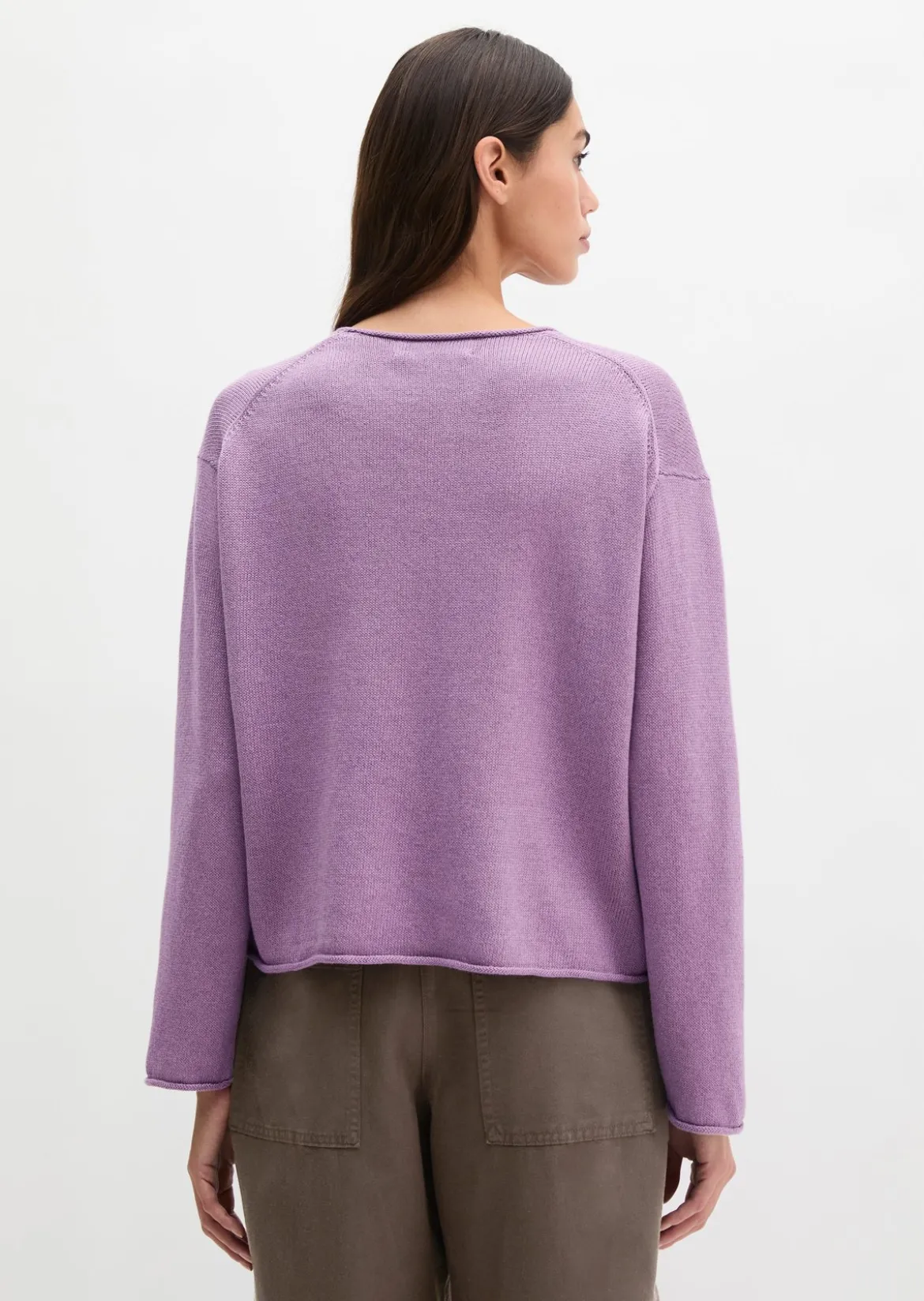 Oversize-Pullover aus Organic Cotton-Leinen-Mix