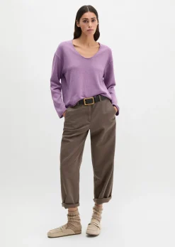 Oversize-Pullover aus Organic Cotton-Leinen-Mix