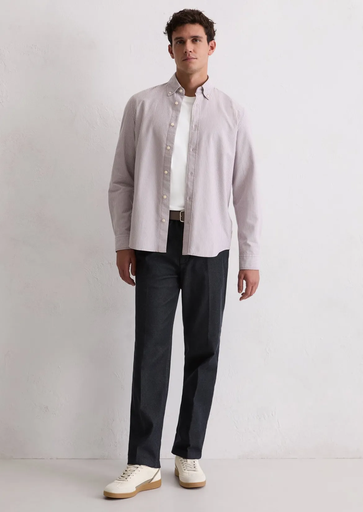 Oxford-Hemd regular mi Button-Down-Kragen