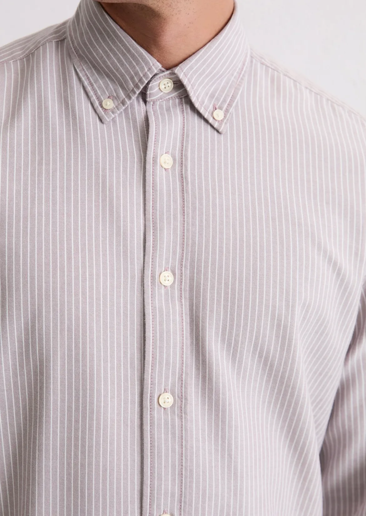 Oxford-Hemd regular mi Button-Down-Kragen