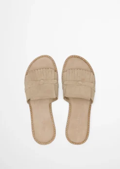 Pantolette Model Babette aus weichem Veloursleder