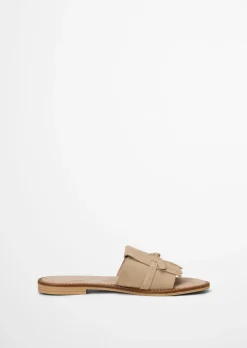 Pantolette Model Babette aus weichem Veloursleder