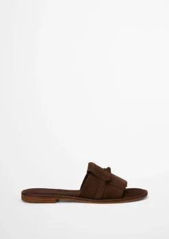 Pantolette Model Babette aus weichem Veloursleder