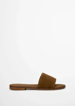 Pantolette Model Babette aus weichem Velours-Rindleder