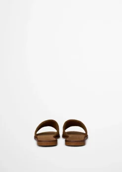 Pantolette Model Babette aus weichem Velours-Rindleder