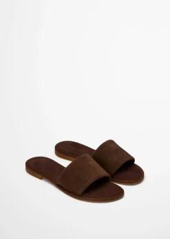Pantolette Model Babette aus weichem Velours-Rindleder