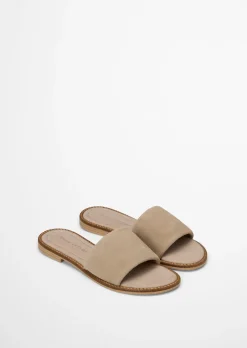 Pantolette Model Babette aus weichem Velours-Rindleder