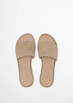 Pantolette Model Babette aus weichem Velours-Rindleder