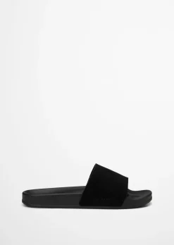 Pantolette Model Eric mit Velourslederriemen