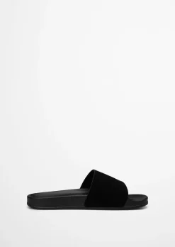 Pantolette Model Eric mit Velourslederriemen