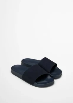 Pantolette Model Eric mit Velourslederriemen