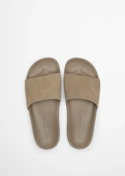 Pantolette Model Eric mit Velourslederriemen