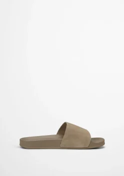 Pantolette Model Eric mit Velourslederriemen