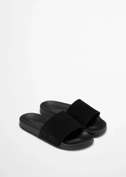 Pantolette Model Erica mit Velourslederriemen