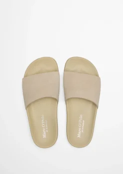 Pantolette Model Erica mit Velourslederriemen