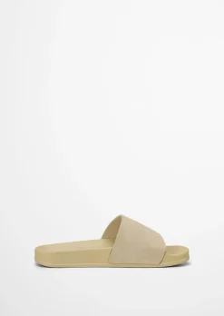 Pantolette Model Erica mit Velourslederriemen