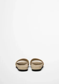 Pantolette Model Floria aus weichem Veloursleder