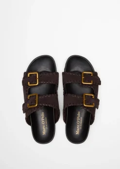 Pantolette Model Floria aus weichem Veloursleder