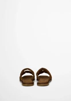 Pantolette Model Marit aus softem Veloursleder