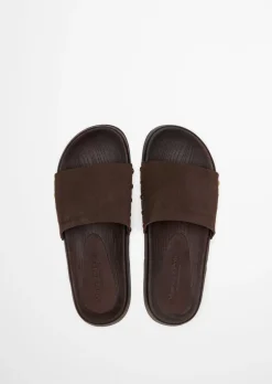 Pantolette Model Mary aus weichem Veloursleder