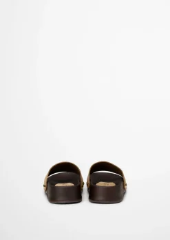 Pantolette Model Mary aus weichem Veloursleder