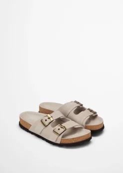 Pantolette Model Quinn aus weichem Veloursleder