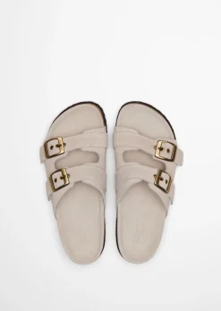 Pantolette Model Quinn aus weichem Veloursleder