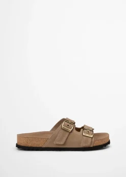 Pantolette Model Quinn aus weichem Veloursleder