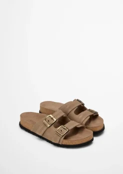 Pantolette Model Quinn aus weichem Veloursleder